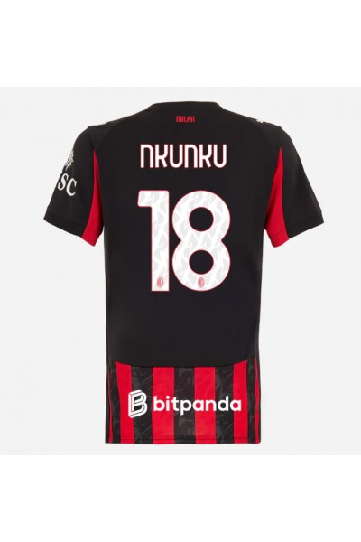 AC Milan Christopher Nkunku #18 Jalkapallovaatteet Naisten Kotipaita 2025-26 Lyhythihainen AC Milan Christopher Nkunku #18 Jalkapallovaatteet Naisten Kotipaita 2025-26 Lyhythihainen